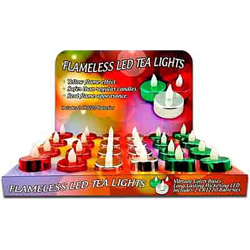 Blazing Ledz Assorted Metallic Flameless Tea Lights 1.5 In. Height
