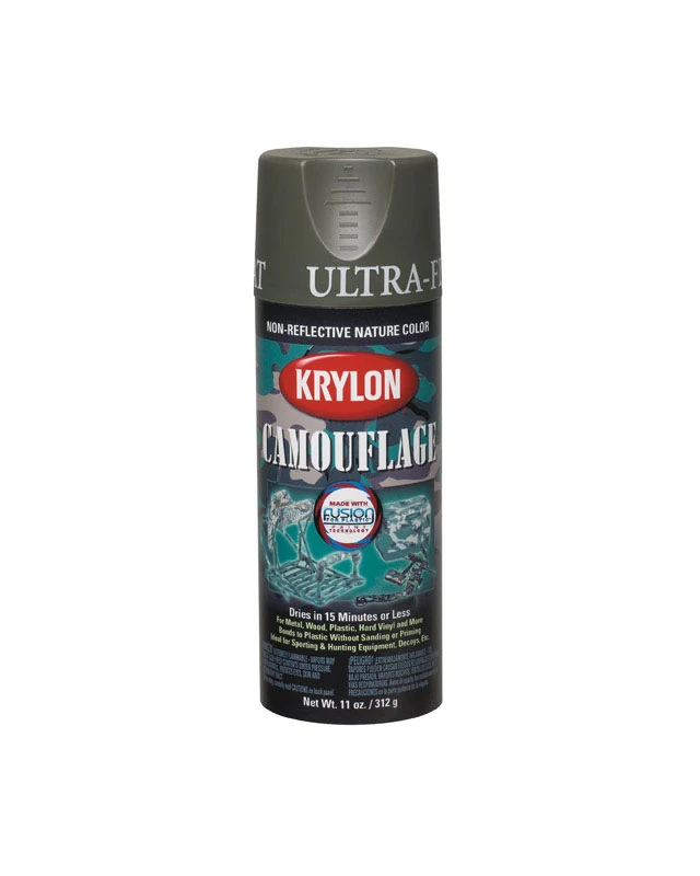 Non-reflective Nature Color Ultra Flat Olive 11 Oz. Camouflage Paint Spray