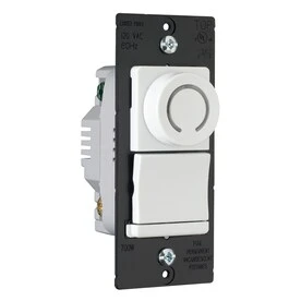 DR Series Rotary Dimmer Switch, Single Pole/3-Way, CFL/LED/Incandescent, White