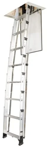 Aa8 250-pound Duty Rating Televator Aluminum Telescoping Attic Ladder, 8-foot