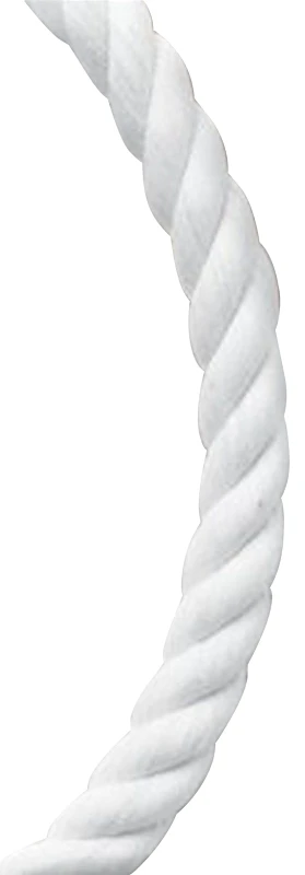 Twisted Nylon Rope, 5/8 Inch Diameter, 140 Feet Length, White