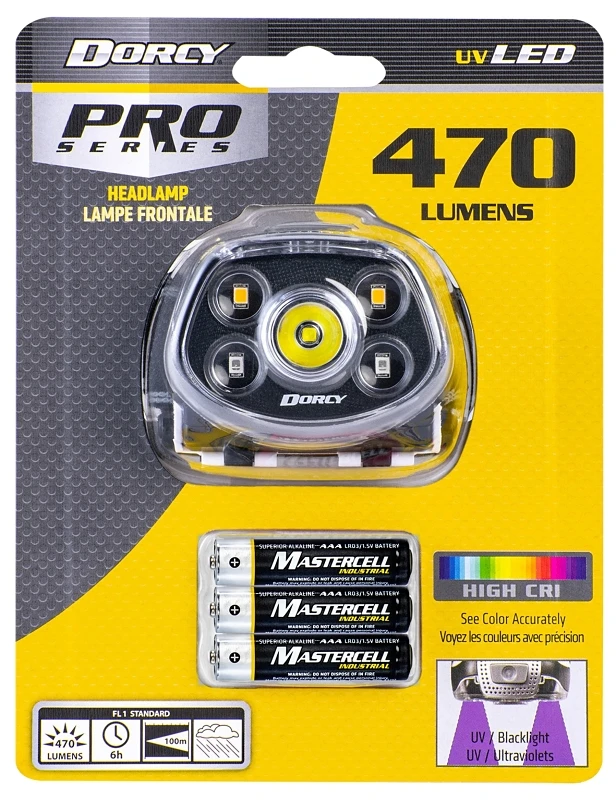 Pro Series High Cri Uv Headlamp 3aaa 470 Lumens Model 41-4320