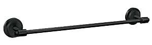 Iso Single Towel Bar In Matte Black - Modern Industrial Design