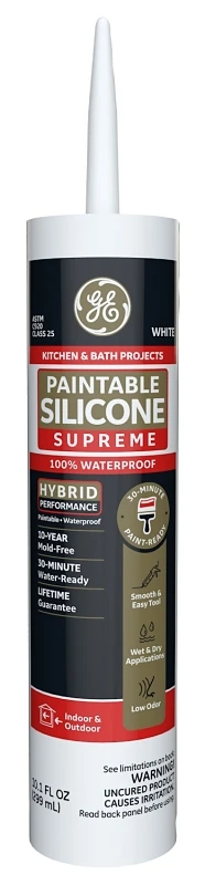 Caulk Adhesive Kit Bathroom White 10.1 Ounce