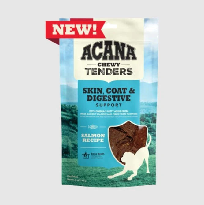 Acana Chewy Tenders Salmon Recipe For Dogs, 4 Ounces - Skin, Coat & Digestive Health
