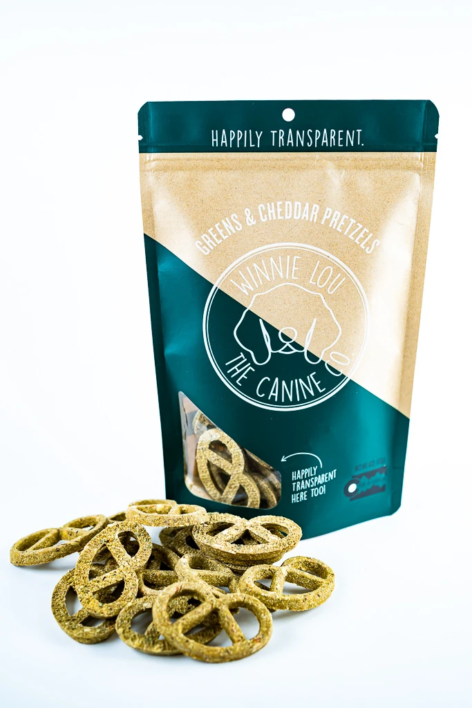 Greens & Cheddar Pretzels, 4 Ounces Of Healthy Dog Treats