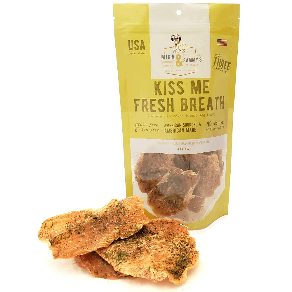  Kiss Me Fresh Breath Chicken Jerky Dog Treats, 5 Ounces - All Natural