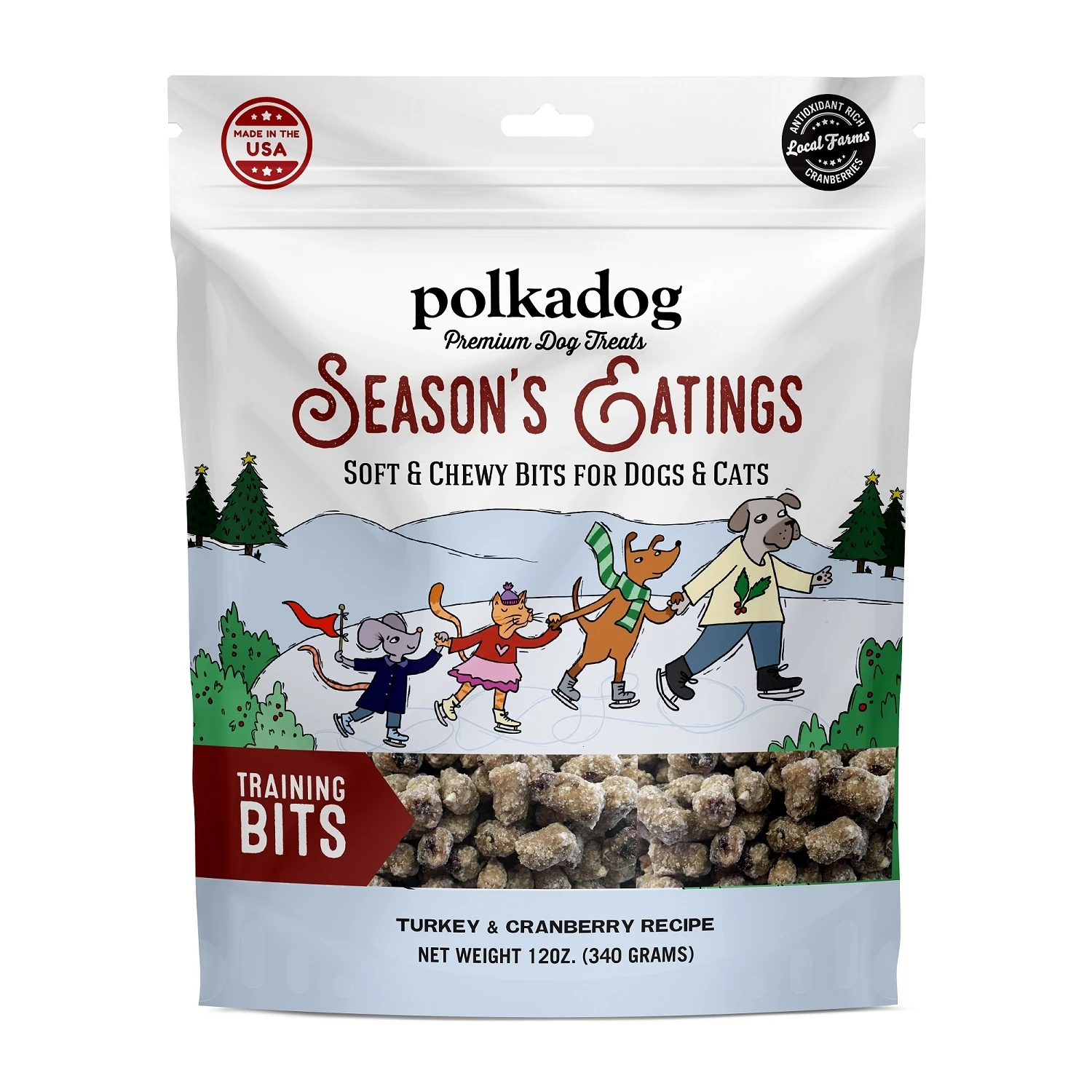 Season's Eatings Turkey & Cranberry Soft Chewy Treats For Dogs And Cats, 12 Oz