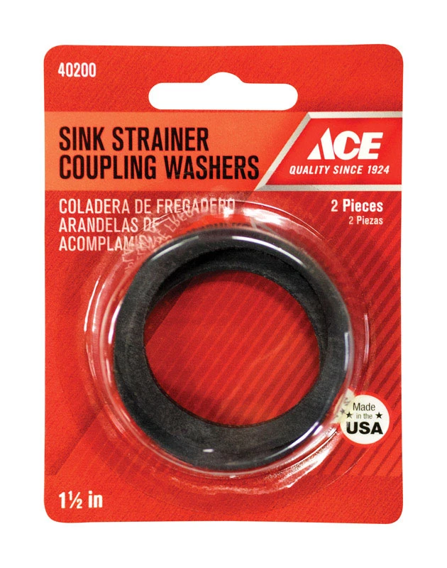 1-3/8 In. Diameter Rubber Sink Strainer Coupling Washer - 2 Pack