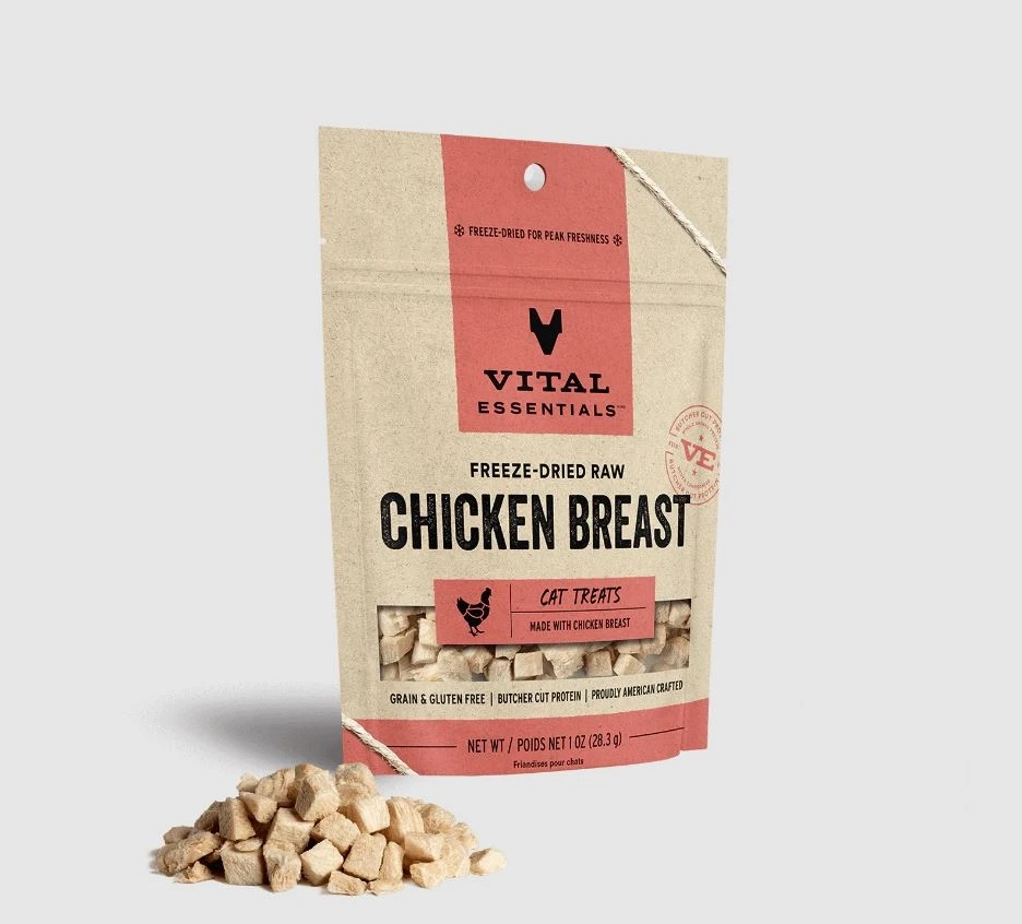 Freeze Dried Chicken Breast Cat Treats, 1 Ounce - High Protein Snack
