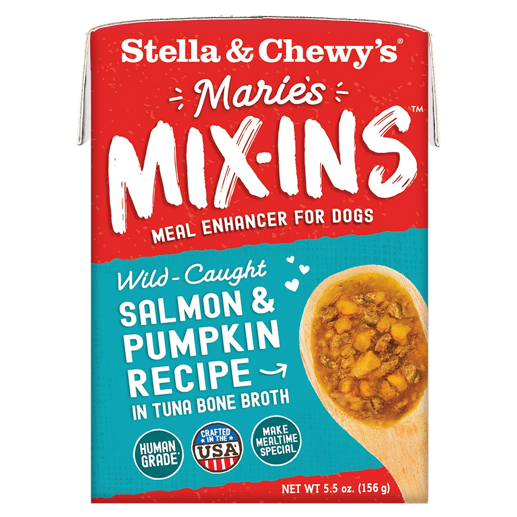 Maries Mix-ins Salmon & Pumpkin Dog Food 5.5 Oz - Nutrient-rich Meal Enhancer
