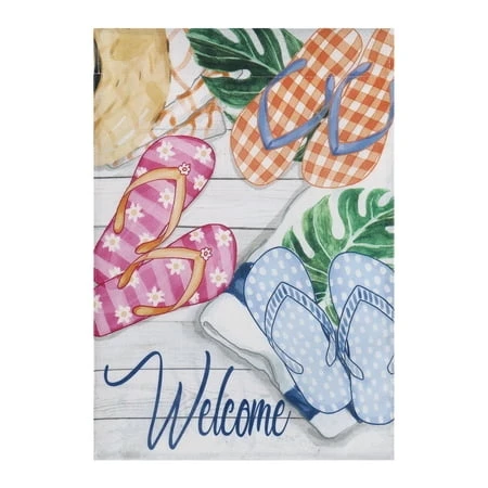 Flip Flop House Burlap Decorative Sign