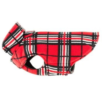 Whistler Winter Wear V.2 Fleece Dog Coat Size 12 Red Tartan