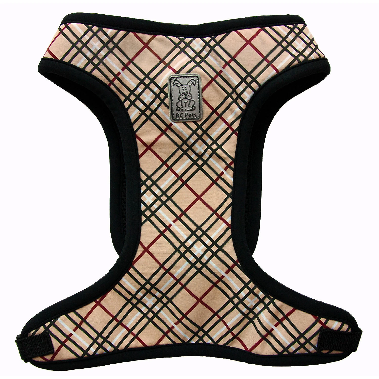Harness Medium Tan Tartan Adjustable Pet Harness