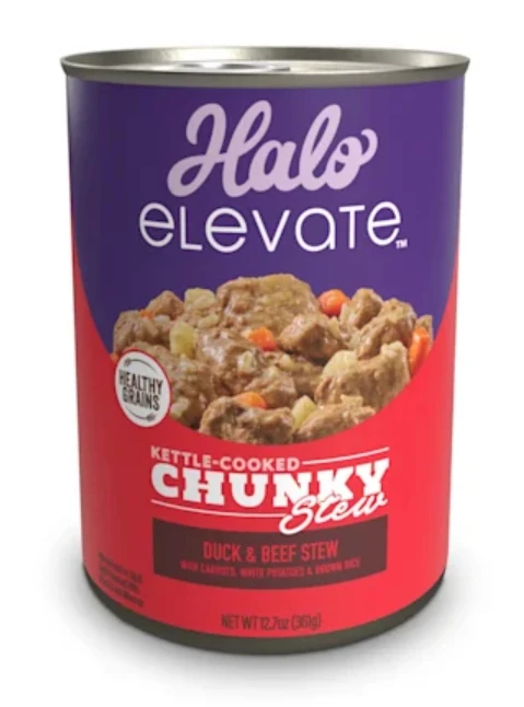 Elevate Healthy Grains Duck & Beef Stew Dog Food, 12.7 Ounce Can