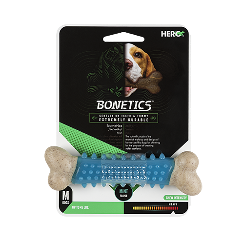 Bonetics Mint Dental Bone For Medium Dogs, Durable Chew Toy