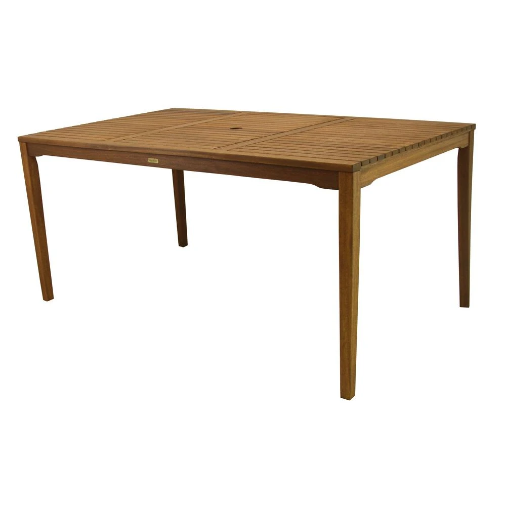 6-foot Wood Outdoor Dining Table For Patio And Garden