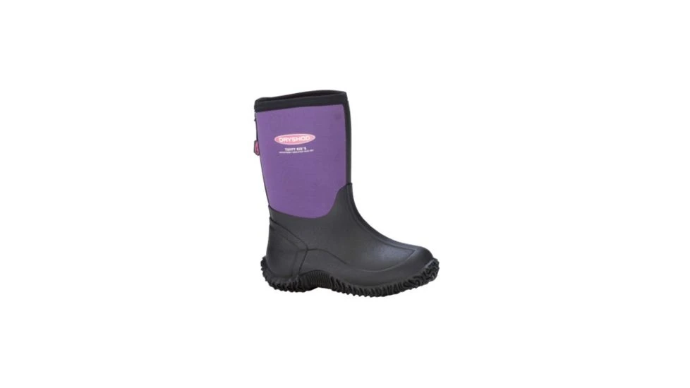 Tuffy Kids Mid/hi Cut Waterproof Insulated Boots Black & Purple Size 3