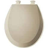 500ec006 Molded Wood Round Toilet Seat With Easy Clean Hinge In Bone Color