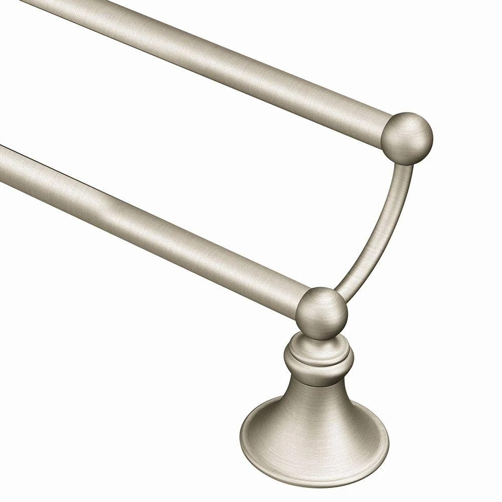 Glenshire 24 In. Double Towel Bar In Spot Resist Brushed Nickel By Moen