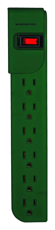 Just Power It Up 3 Ft. 6 Outlets Power Strip In Green