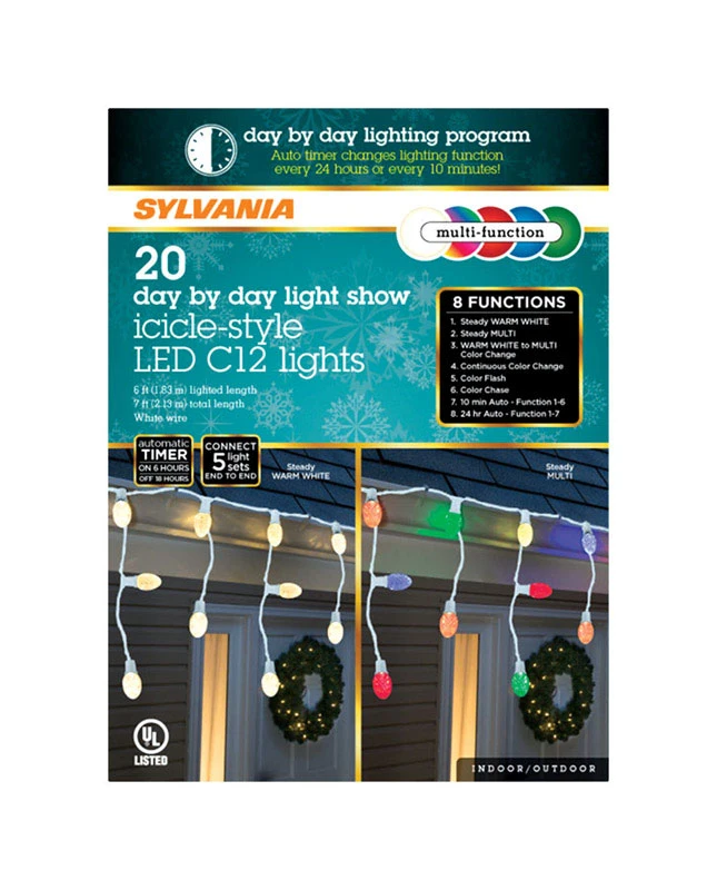 Day By Day Color Changing Led Light Set 6 Ft With 20 Lights