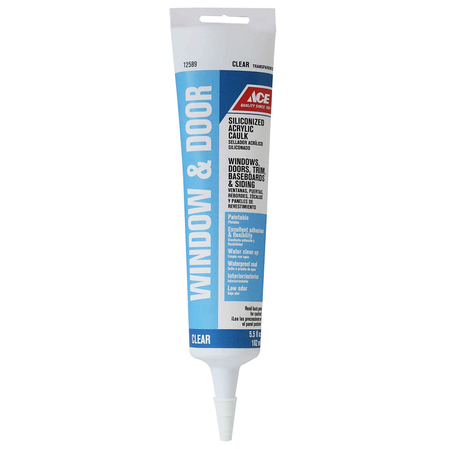 Clear Siliconized Acrylic Caulk 5.5 Oz. - Interior/exterior, Paintable, Flexible