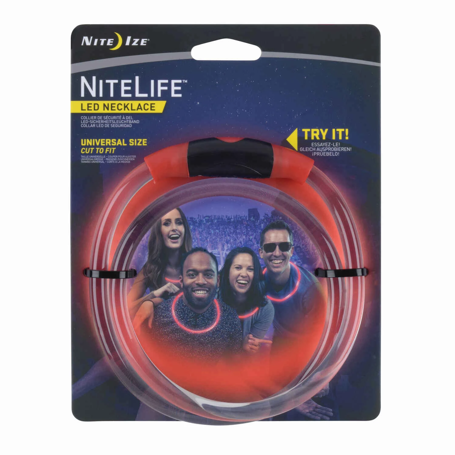 Nitelife Red Led Necklace With Replaceable Batteries, Model Nhoh-10-r3