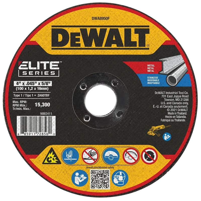 Elite Series 4" X 0.045" X 5/8" Steel Cutting Wheel