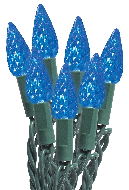 C6 Led String Lights, Blue, 50 Bulbs, Indoor/outdoor, Model 29554