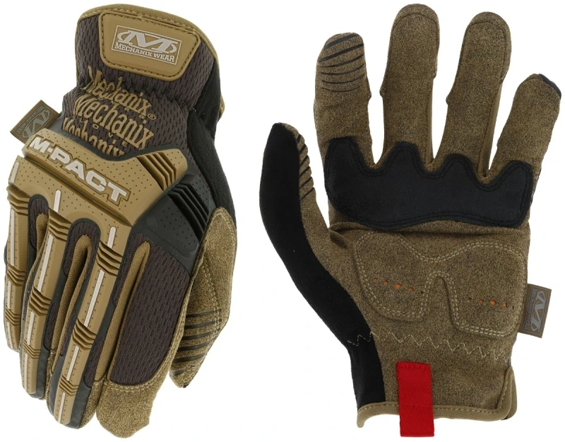 Large Brown Slip-on Cuff Impact Work Gloves