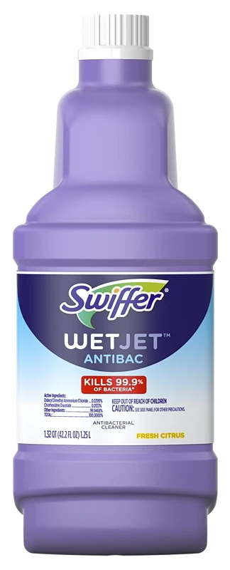 Wetjet Anti-bacterial Solution Refill 1.25 L Fresh Citrus Liquid