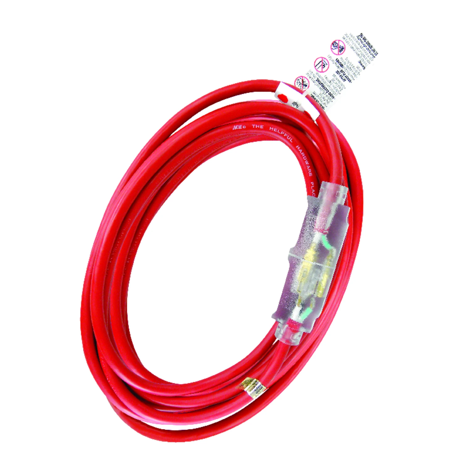 Outdoor 25 Ft. Red Extension Cord 12/3 Sjtow Heavy Duty