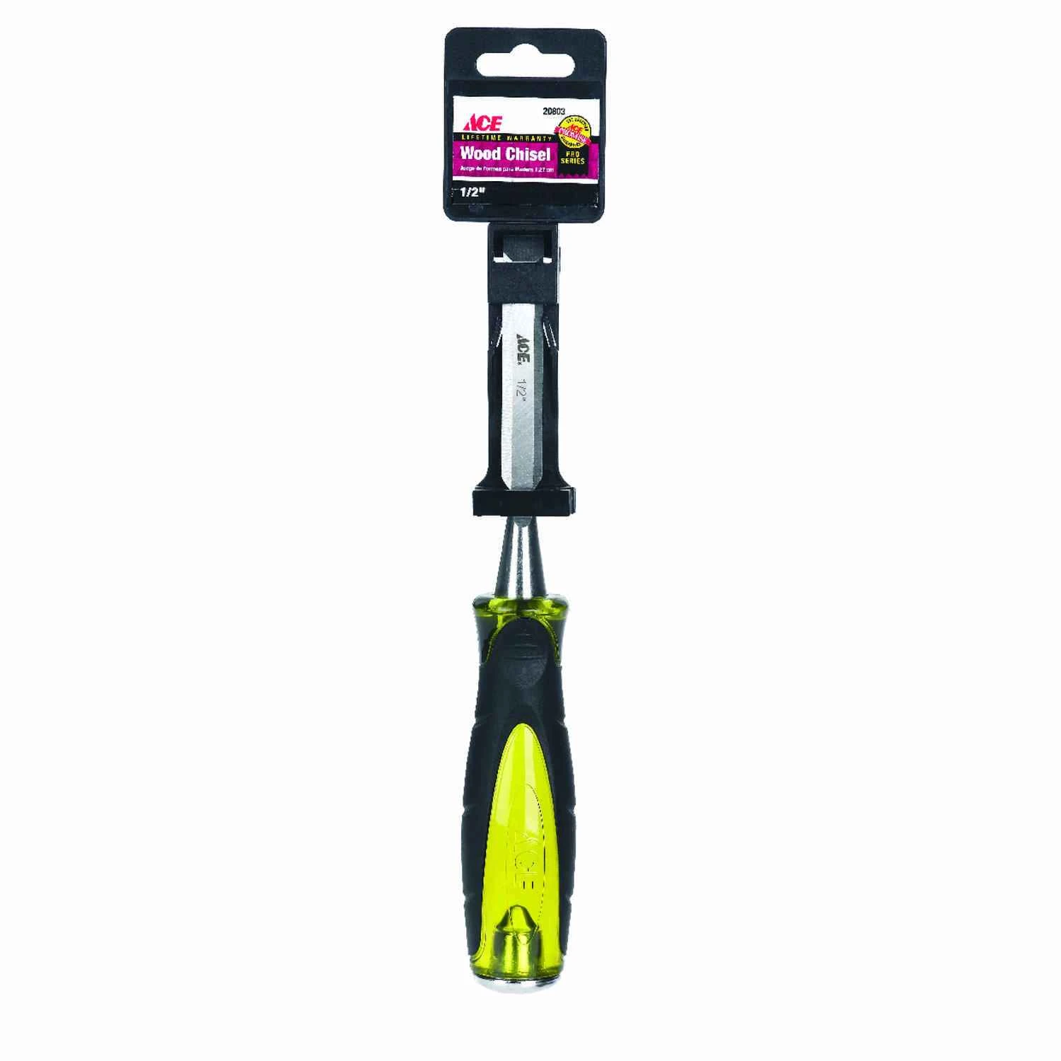 Pro Series 1/2 In. W Carbon Steel Wood Chisel Black/yellow, Model 20803 Gs, 1 Pk