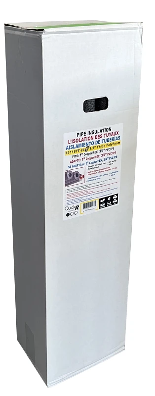 Pipe Insulation 1 Inch X 1/2 Inch Thick 46 Inch Length Charcoal