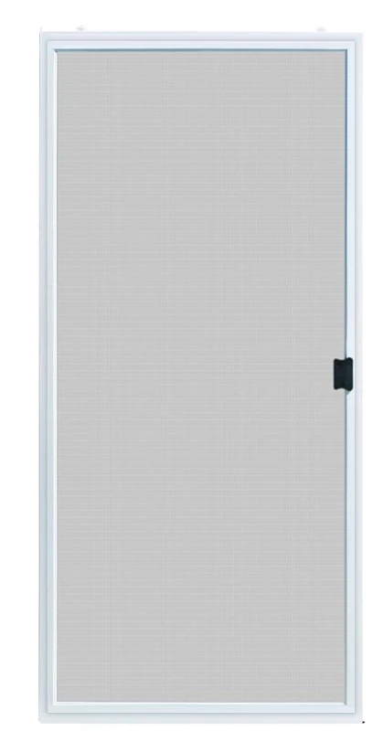 Sliding Patio Screen Door, White, 30-36 In Opening Width