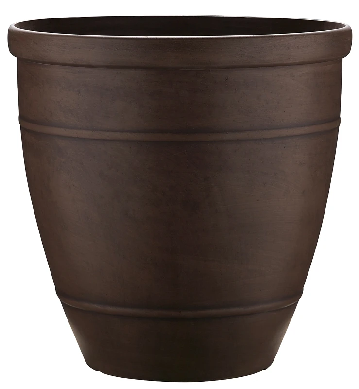 Wright Planter, 18 In H, Rubber, Brown - Model Rub-091547
