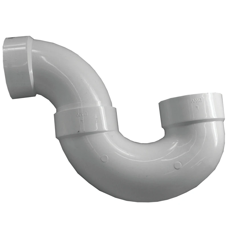 P-trap Sch40 4 Inch Pvc Hub Connection White