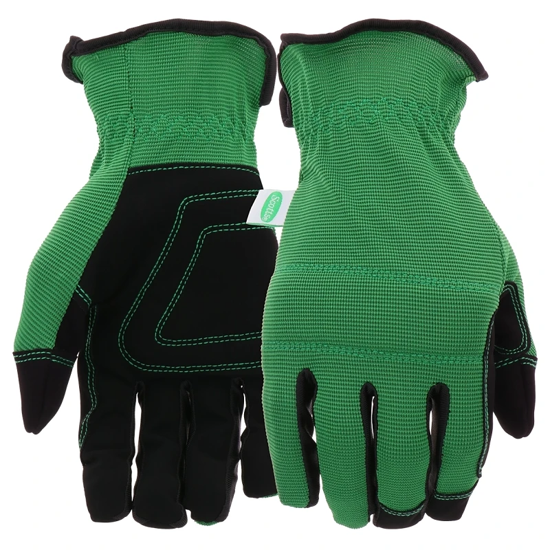 Medium Slip-on Synthetic Leather Work Gloves With Padded Knuckles