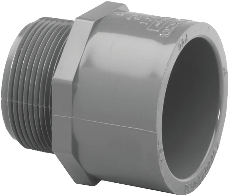 Adaptr Sch80 Pvc 1-1/2 Inch Socket X Male Iron Pipe Adapter