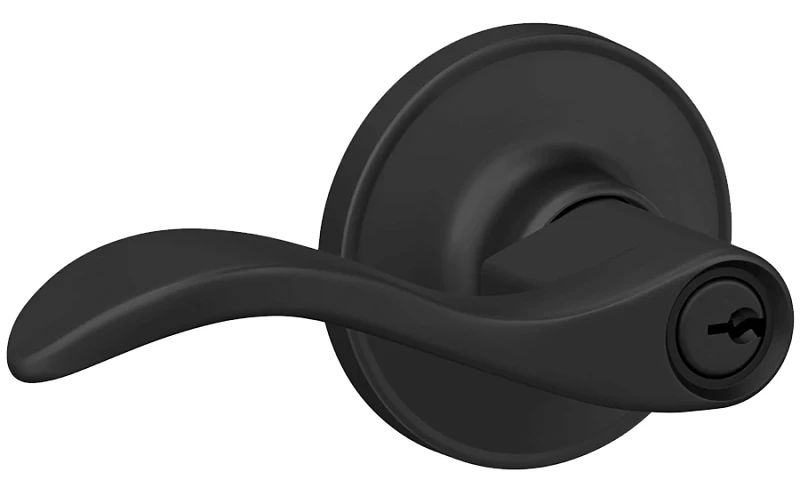 Seville Lever Keyed Entry Lock Matte Black Model J54sev622