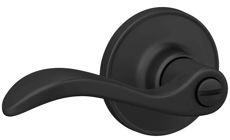 Seville Lever Privacy Set In Matte Black - Model J40sev622
