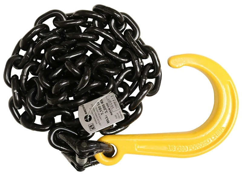 50739-10-05-2 Heavy-duty Chain Assembly With J-hook, 5 Ft Length, 7100 Lb Capacity