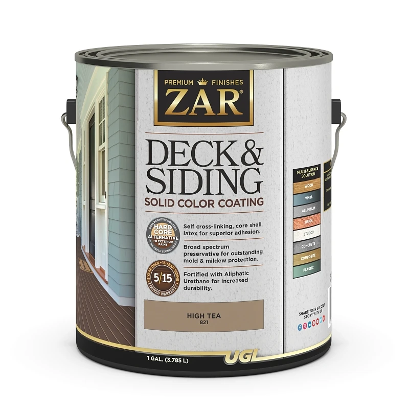 Solid Color Deck And Siding Coating - High Tea - 1 Gallon