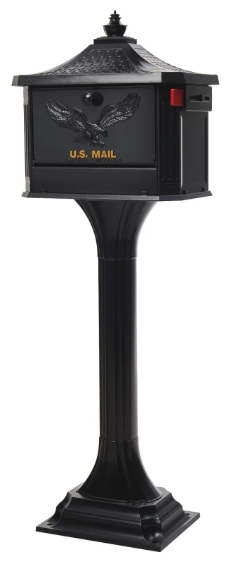 Mbox/post Pedestal Combo Aluminum - Model Ped00bam