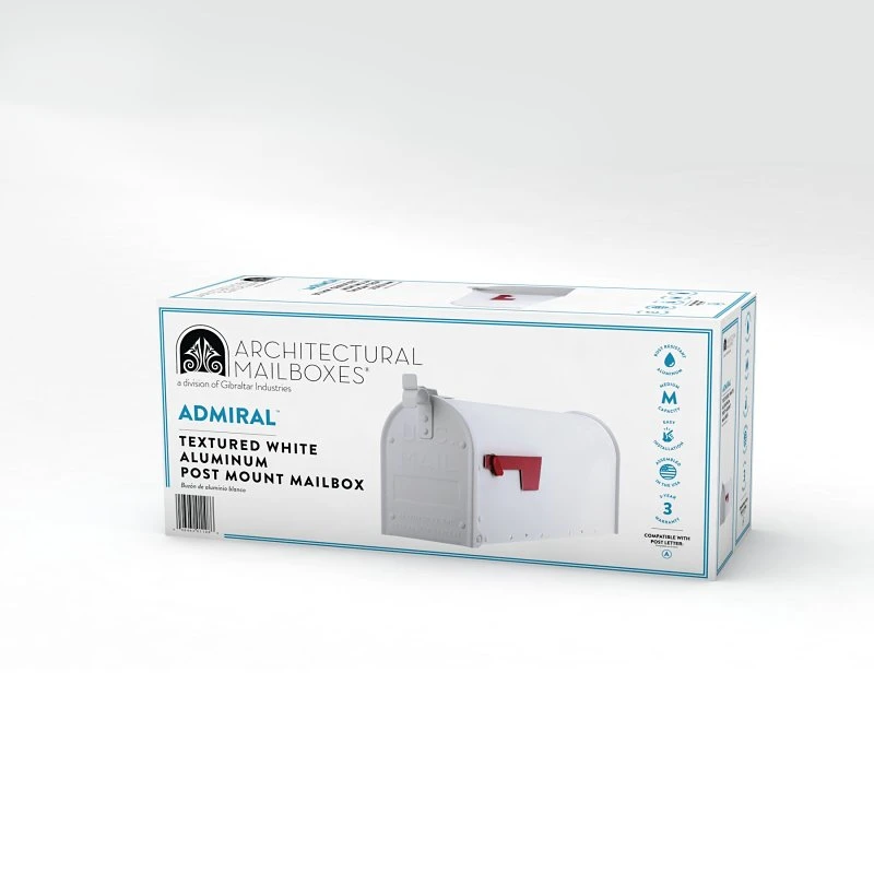 Aluminum Mailbox In Matte White Finish - Model Adm11wam