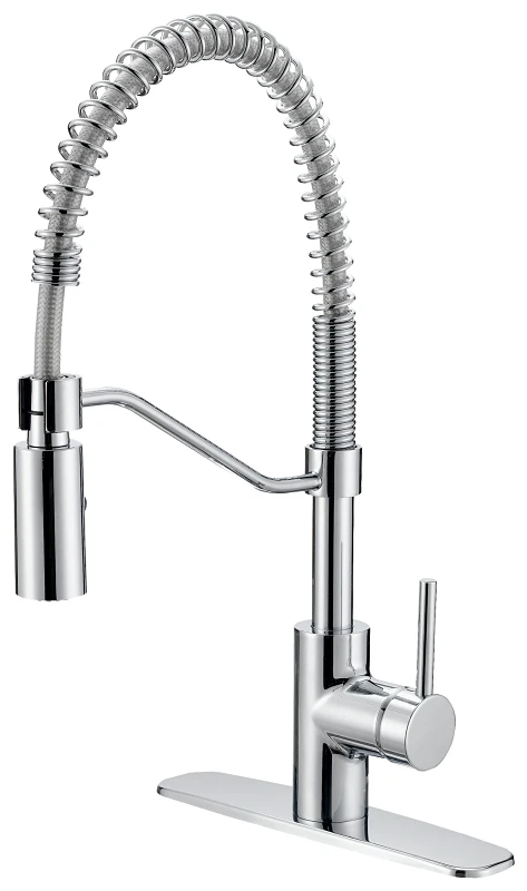 Pull-down Kitchen Faucet With Dual Sprayer And Chrome Finish