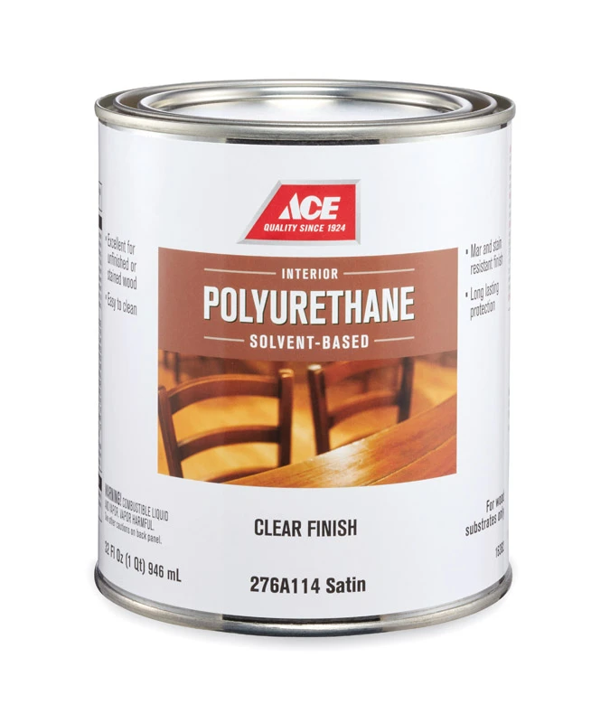 Satin Clear Solvent-based Polyurethane 1 Quart For Durable Finishing