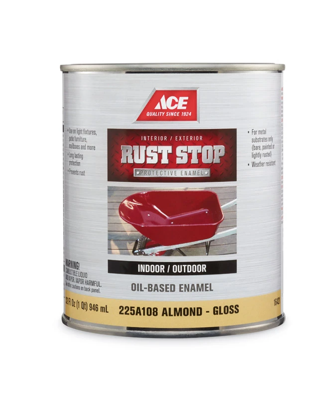 Rust Stop Indoor And Outdoor Gloss Almond Rust Prevention Paint 1 Quart
