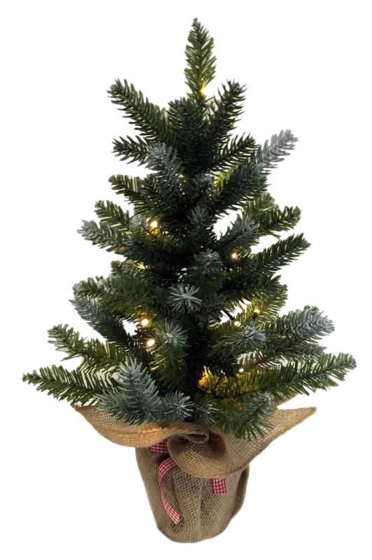 48424 20 In H Fir Family Christmas Tree With Battery Led Warm White Light